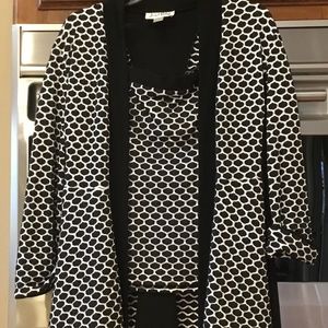 Size 14 Black & White Tank & Jacket Joseph Ribkoff